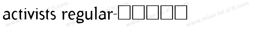 activists regular字体转换
